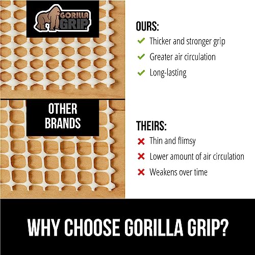  Gorilla Grip Mattress Slide Stopper and Gripper and Extra  Strong Rug Pad Gripper, Mattress Gripper Pad Size Queen, Easy Trim, Rug Pad  Size 2x4, Keeps Rug in Place, 2 Item Bundle 